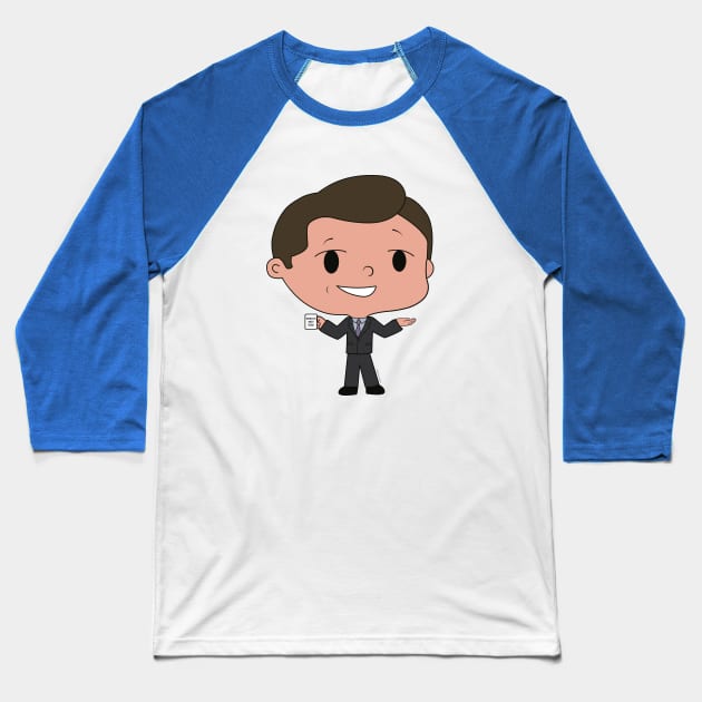 Chibi World's Best Boss Baseball T-Shirt by littleSamantics